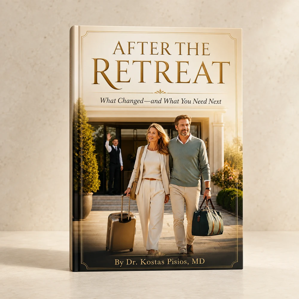 After the Retreat by Dr Kostas Pisios, MD — upright book mockup