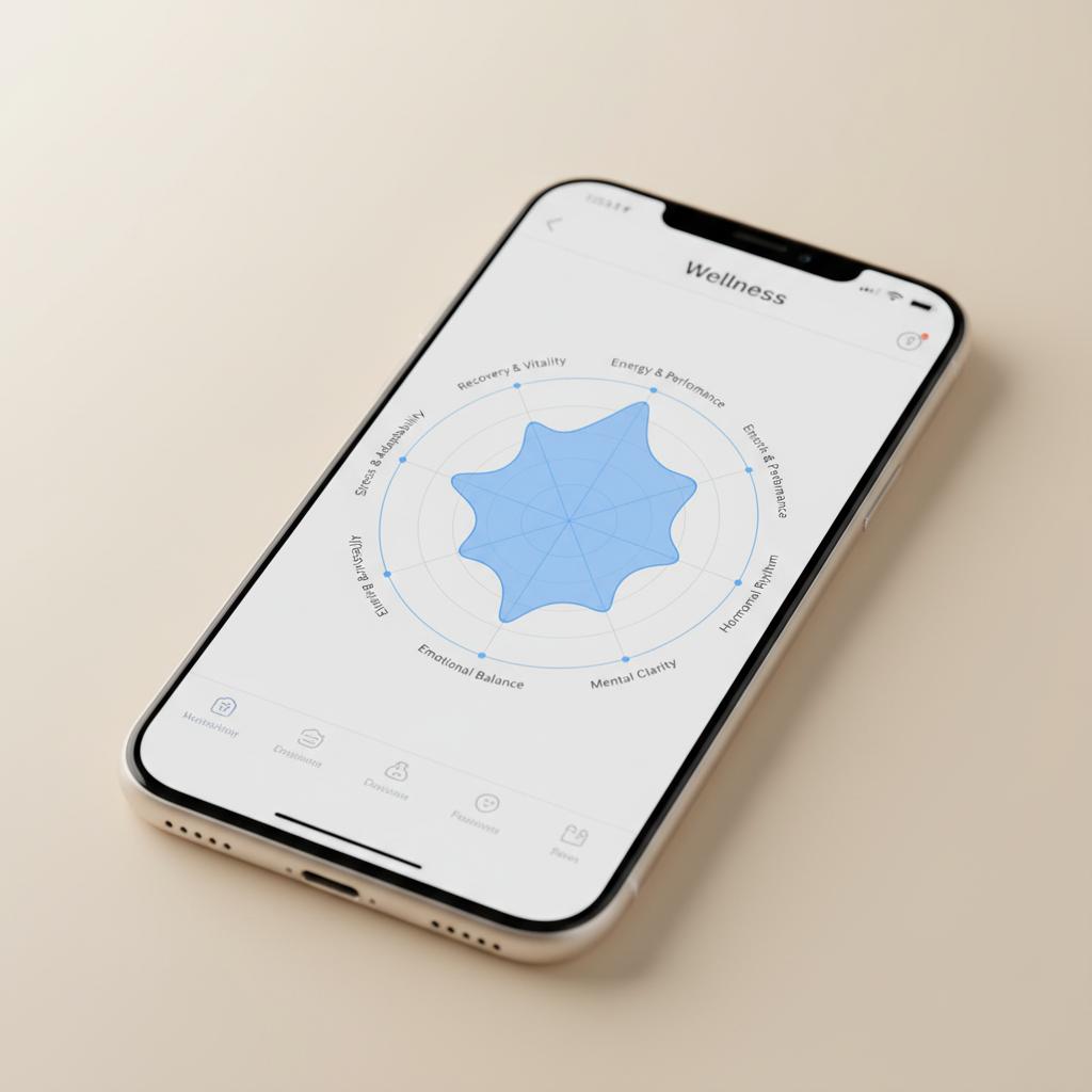 A radar chart with softly connecting lines