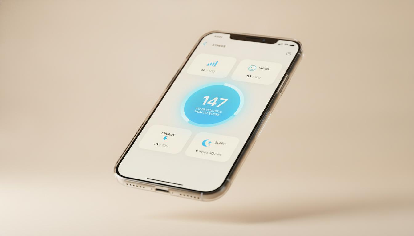 A floating iPhone showing the Meditation Library